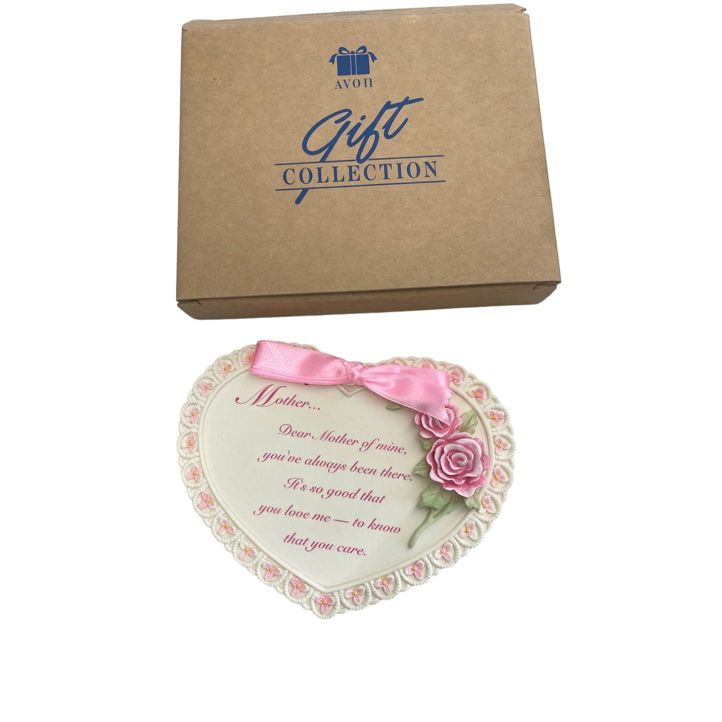 Avon Gift Collection Mothers Day Plaque With Bow & Roses Decoration