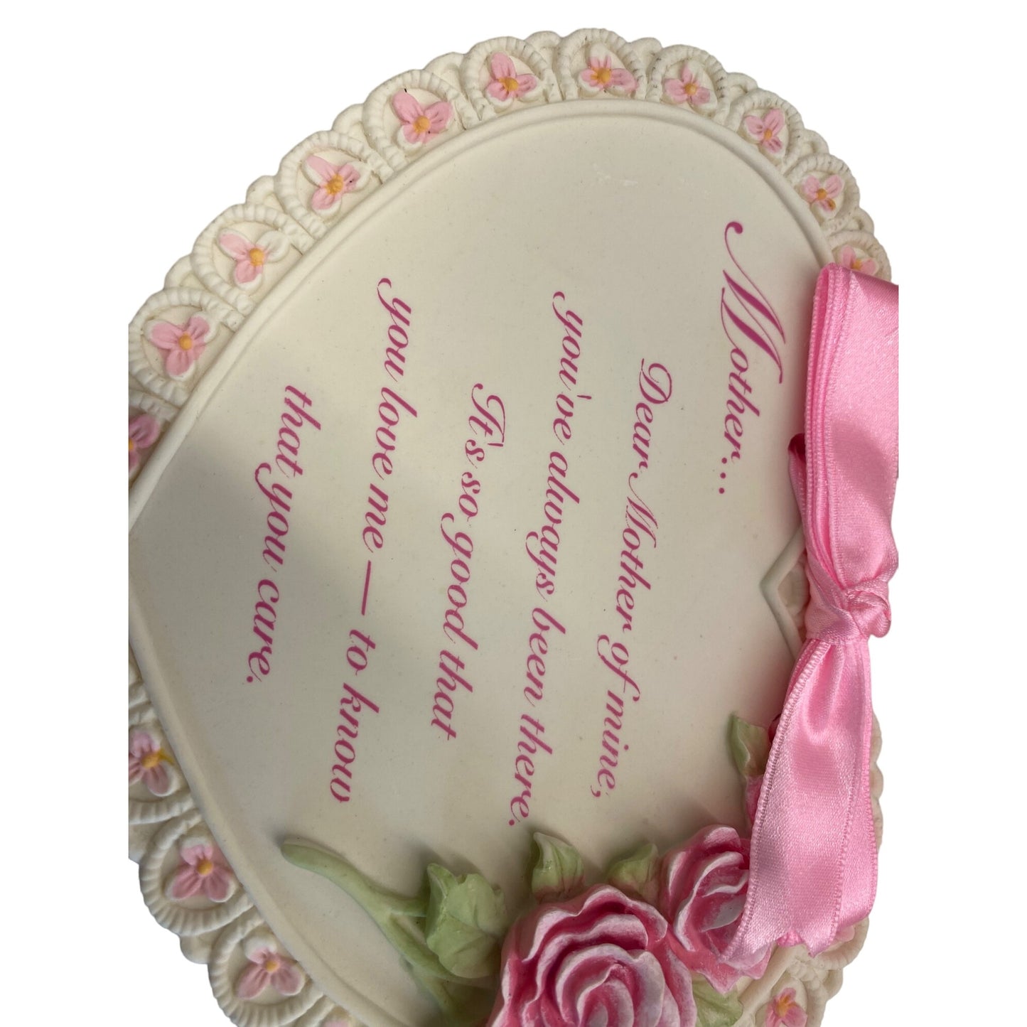 Avon Gift Collection Mothers Day Plaque With Bow & Roses Decoration