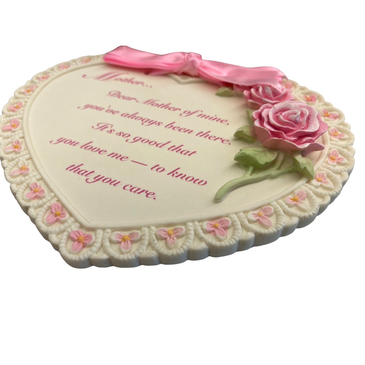 Avon Gift Collection Mothers Day Plaque With Bow & Roses Decoration