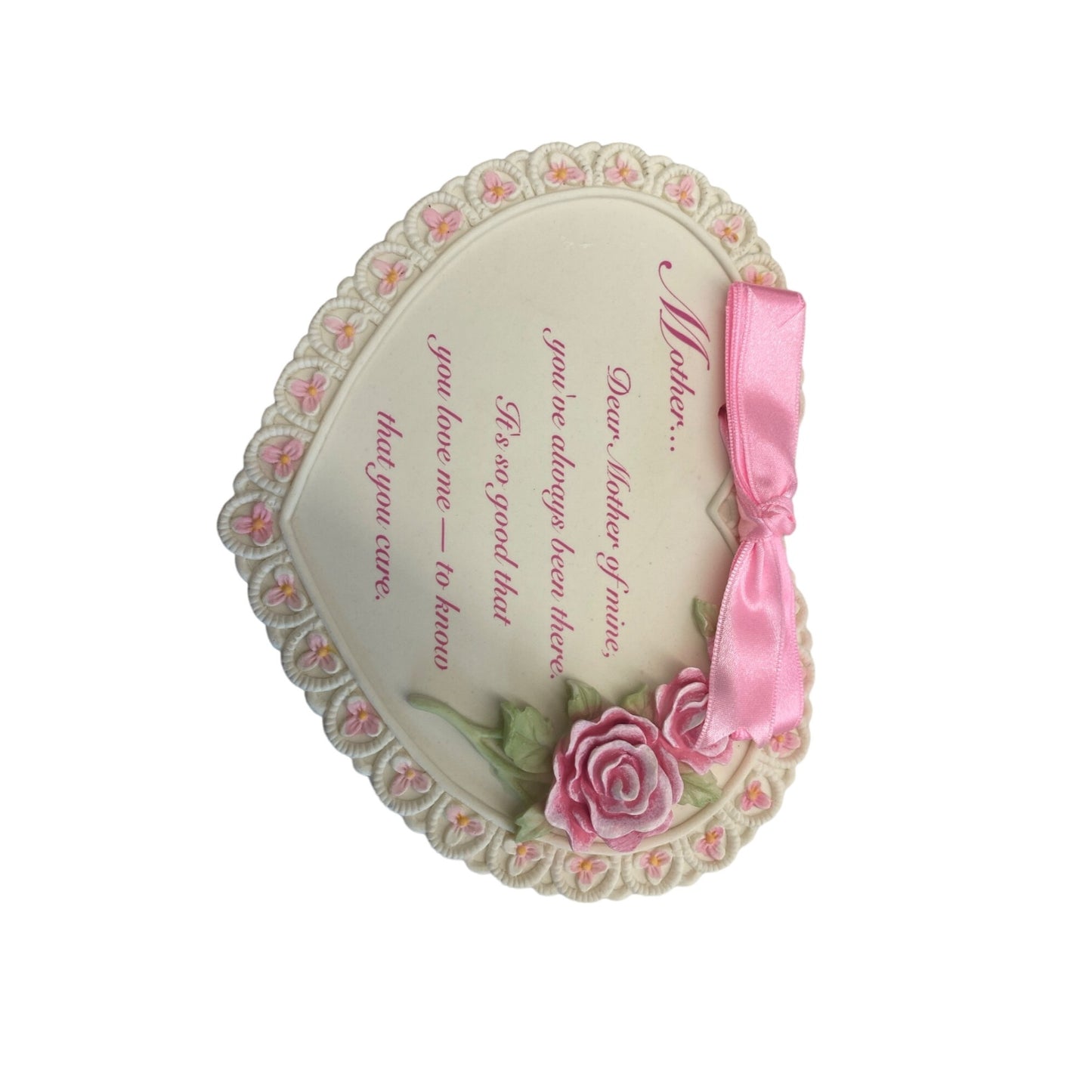 Avon Gift Collection Mothers Day Plaque With Bow & Roses Decoration