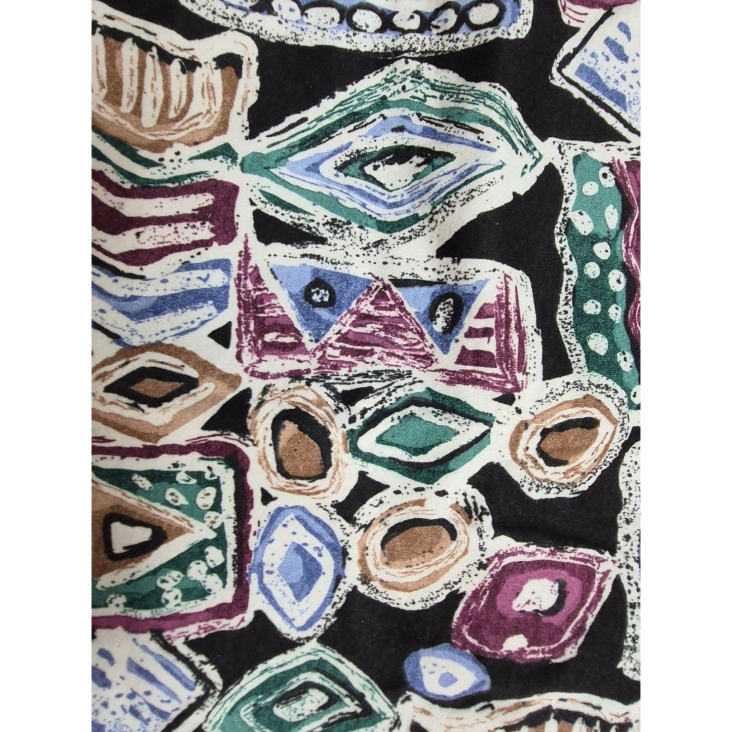 Abstract Geometric Pattern Cotton Fabric 56" W X 50" L Multicolor Craft Material Sewing