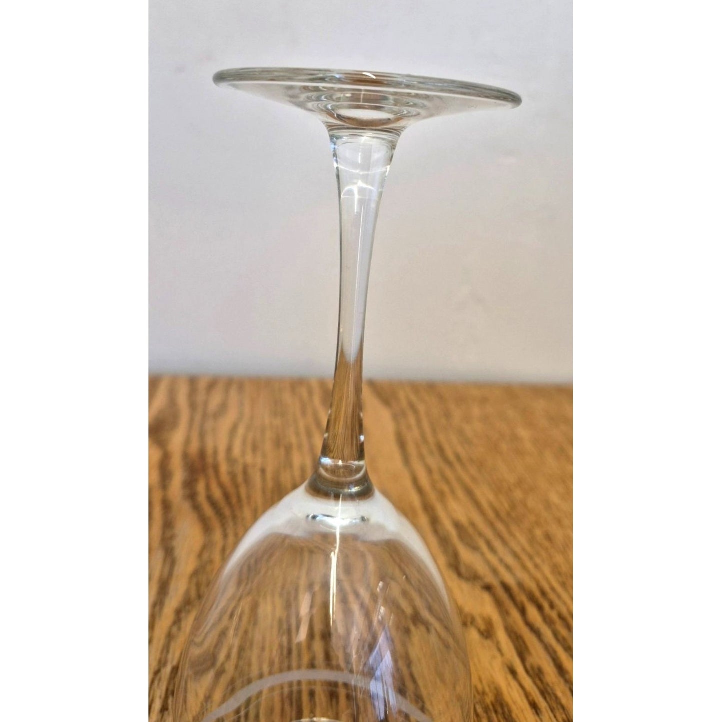 Clear Wine Glasses Set 2 White Stripe