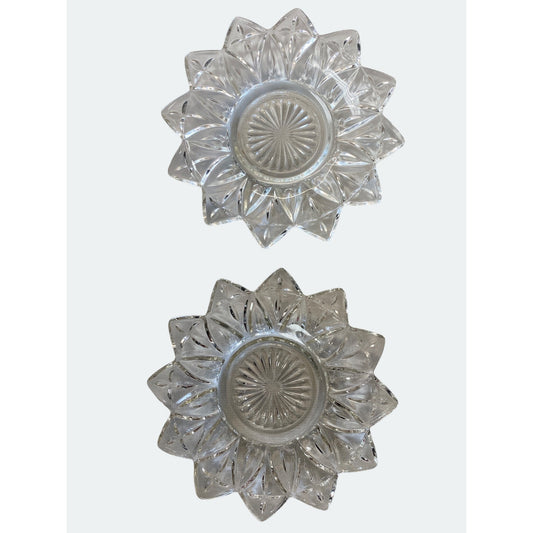 Glass Starburst Pattern Dish Set Of 2
