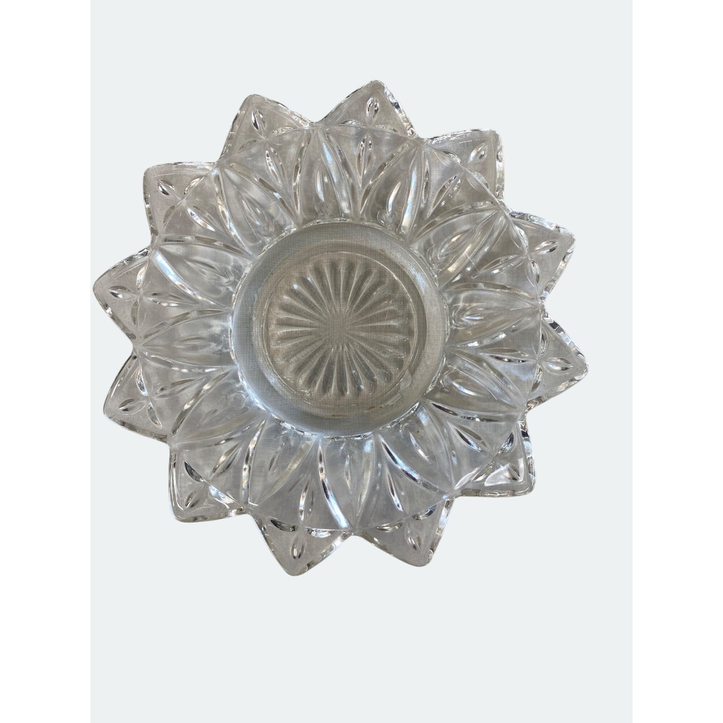 Glass Starburst Pattern Dish Set Of 2