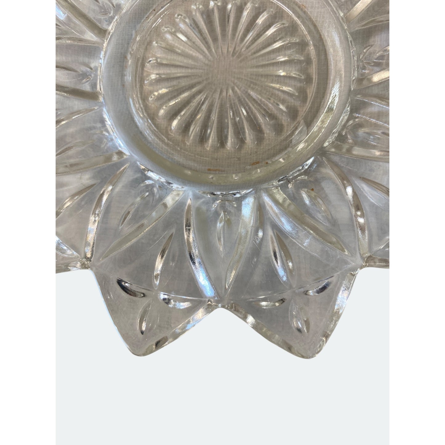 Glass Starburst Pattern Dish Set Of 2