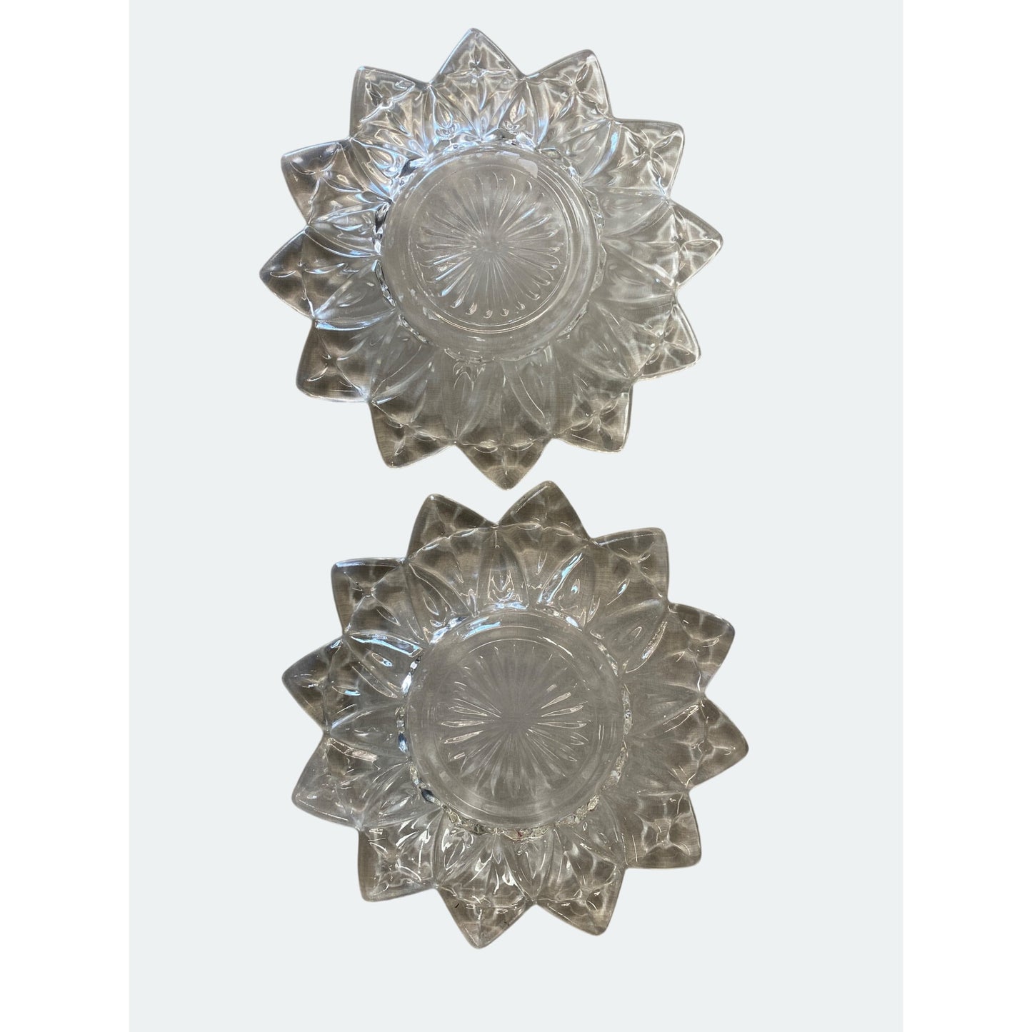 Glass Starburst Pattern Dish Set Of 2