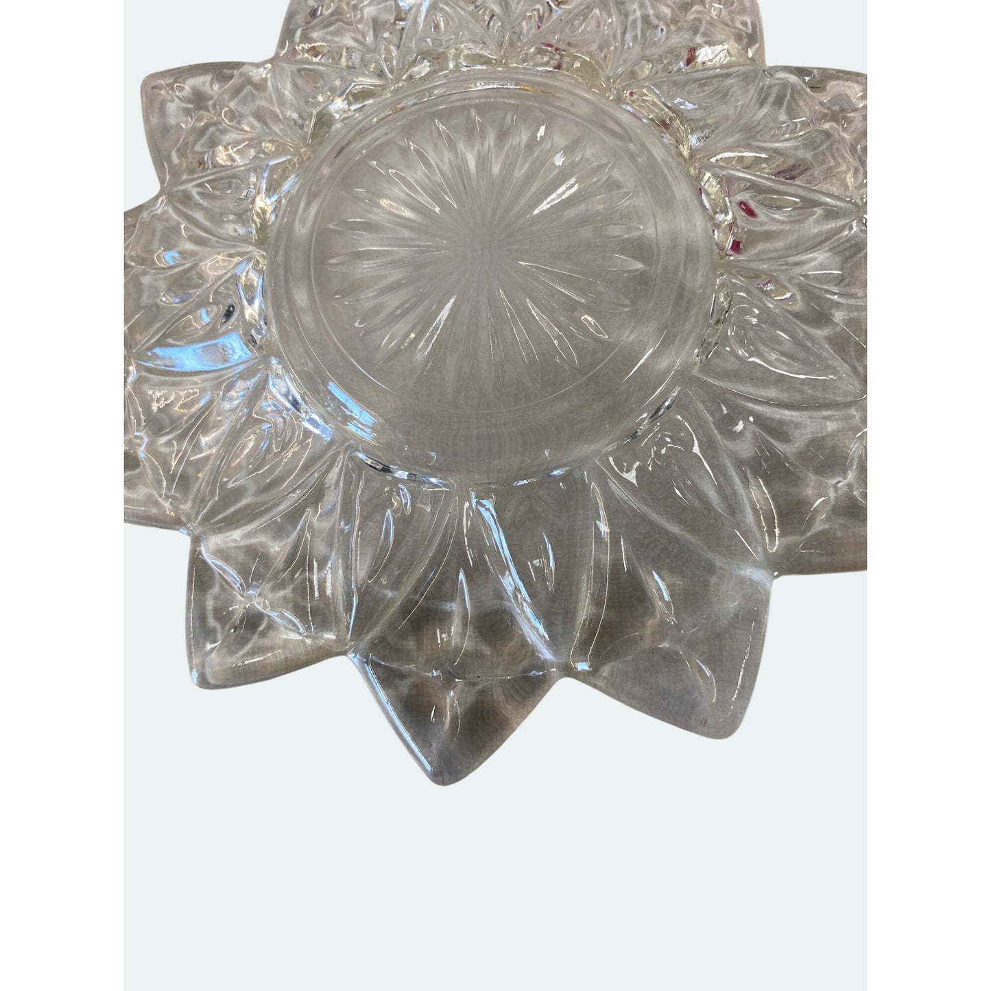 Glass Starburst Pattern Dish Set Of 2