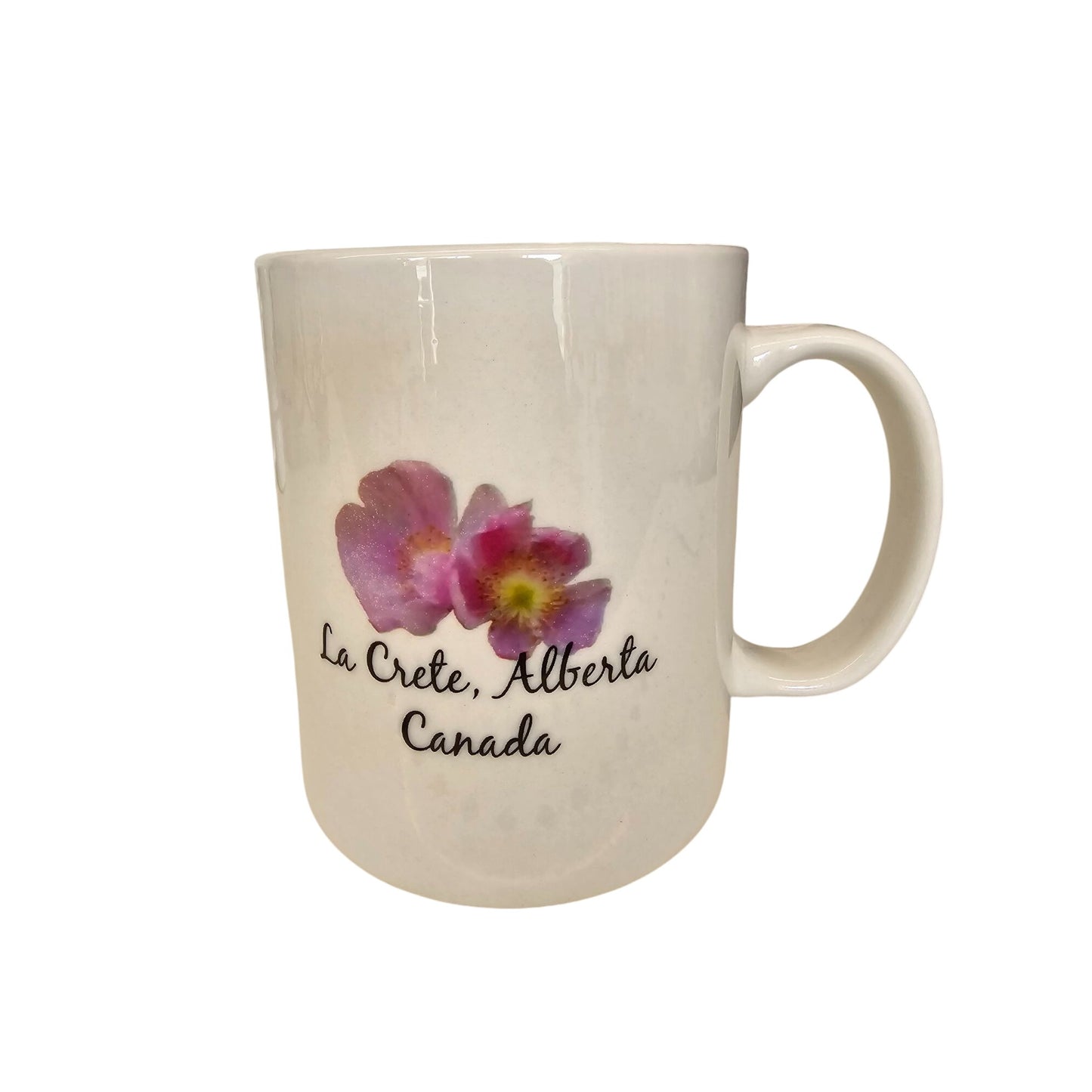 Ceramic Mug With "La Crete Alberta Canada" Text & Deer Scene Design 10 Oz