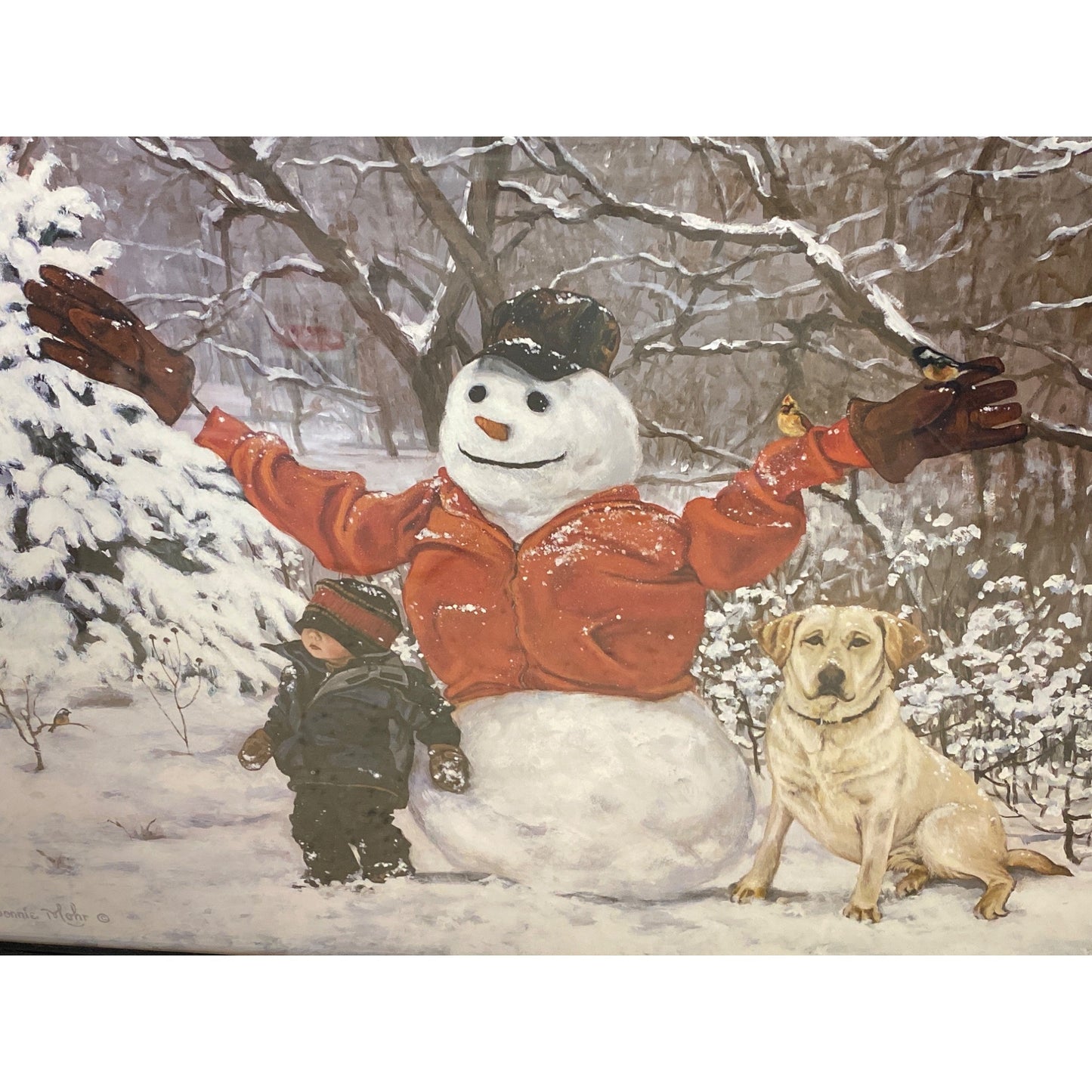 Framed Bonnie Mohr Snowman