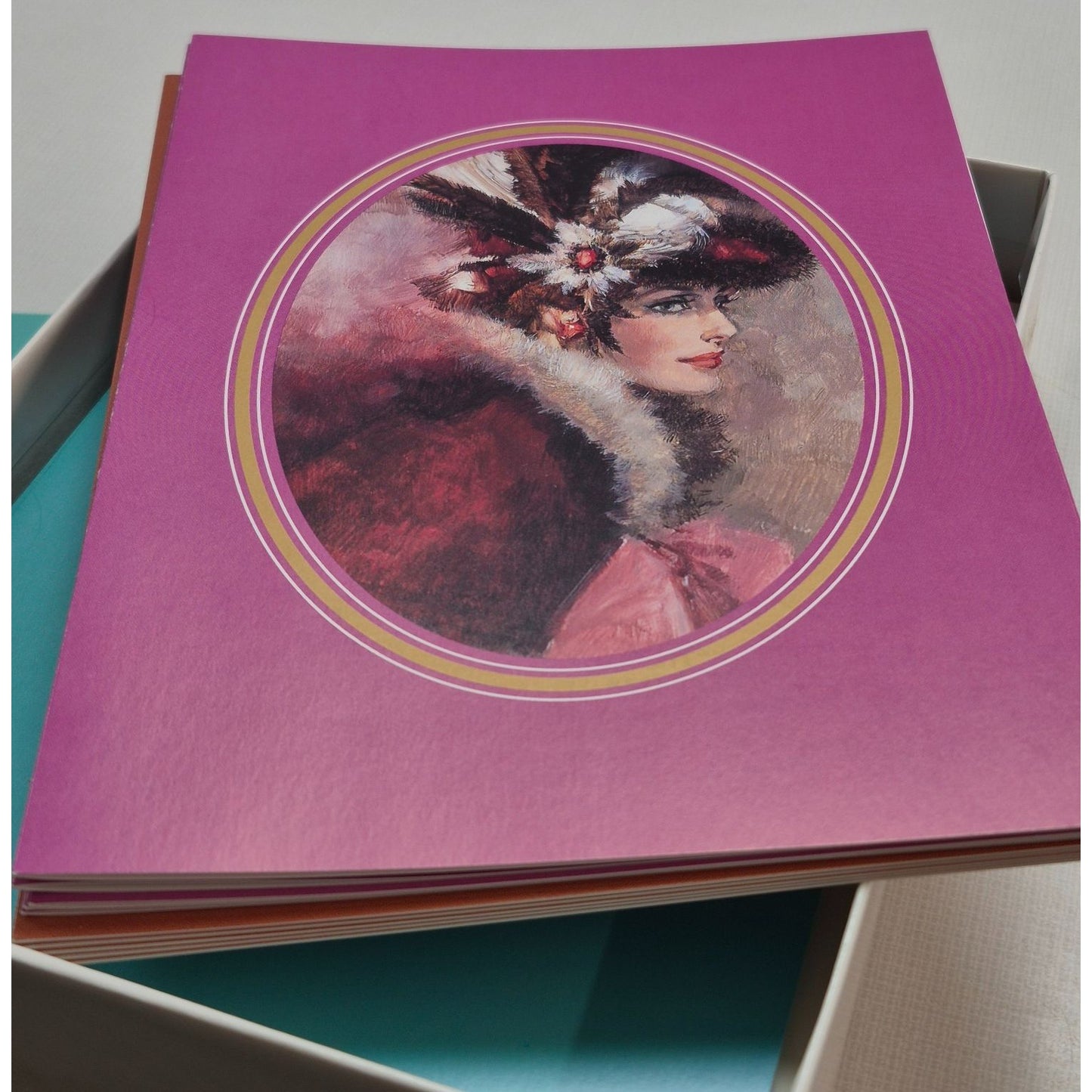 Vintage Avon 1990 "The Four Seasons" Mrs. P.F.E. Albee Notecards Set 4 Designs in Box Made in Japan