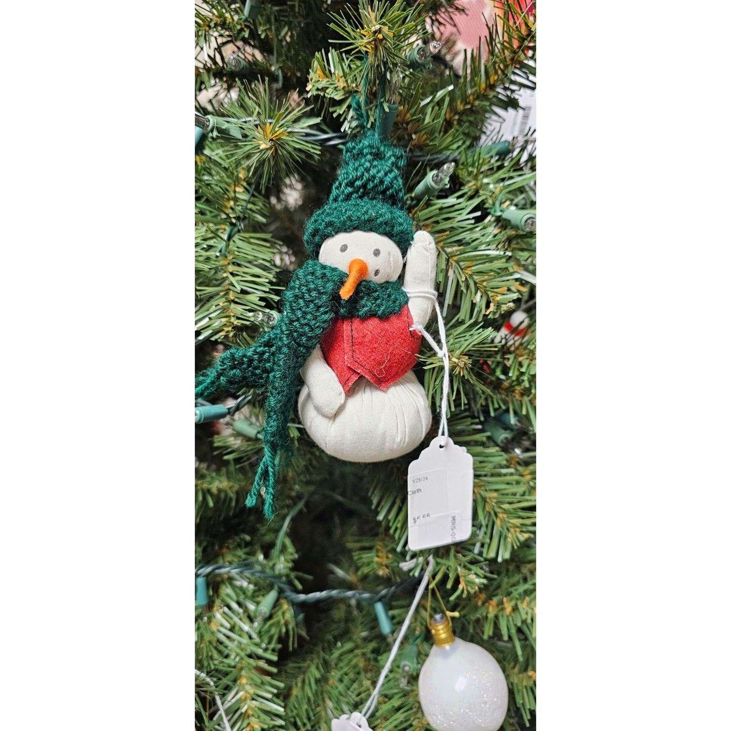 Cloth Snowman Winter Ornament Christmas Holiday Frosty