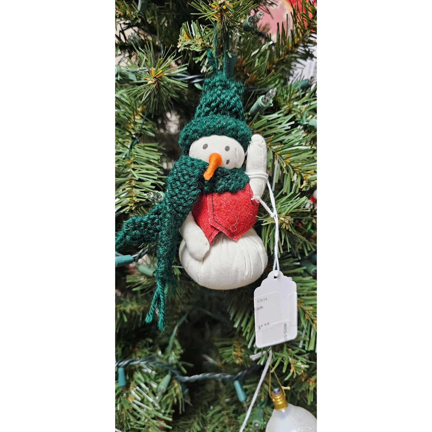 Cloth Snowman Winter Ornament Christmas Holiday Frosty