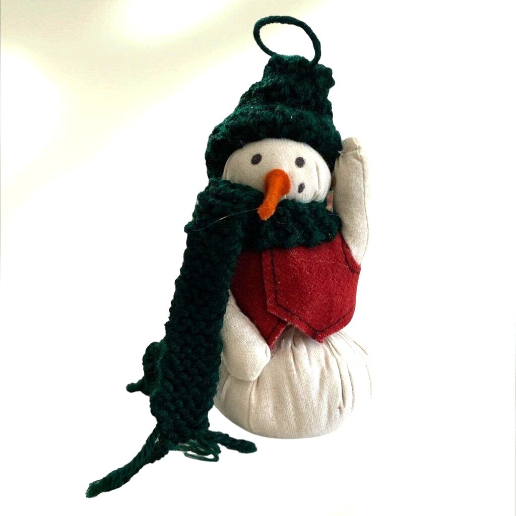 Cloth Snowman Winter Ornament Christmas Holiday Frosty