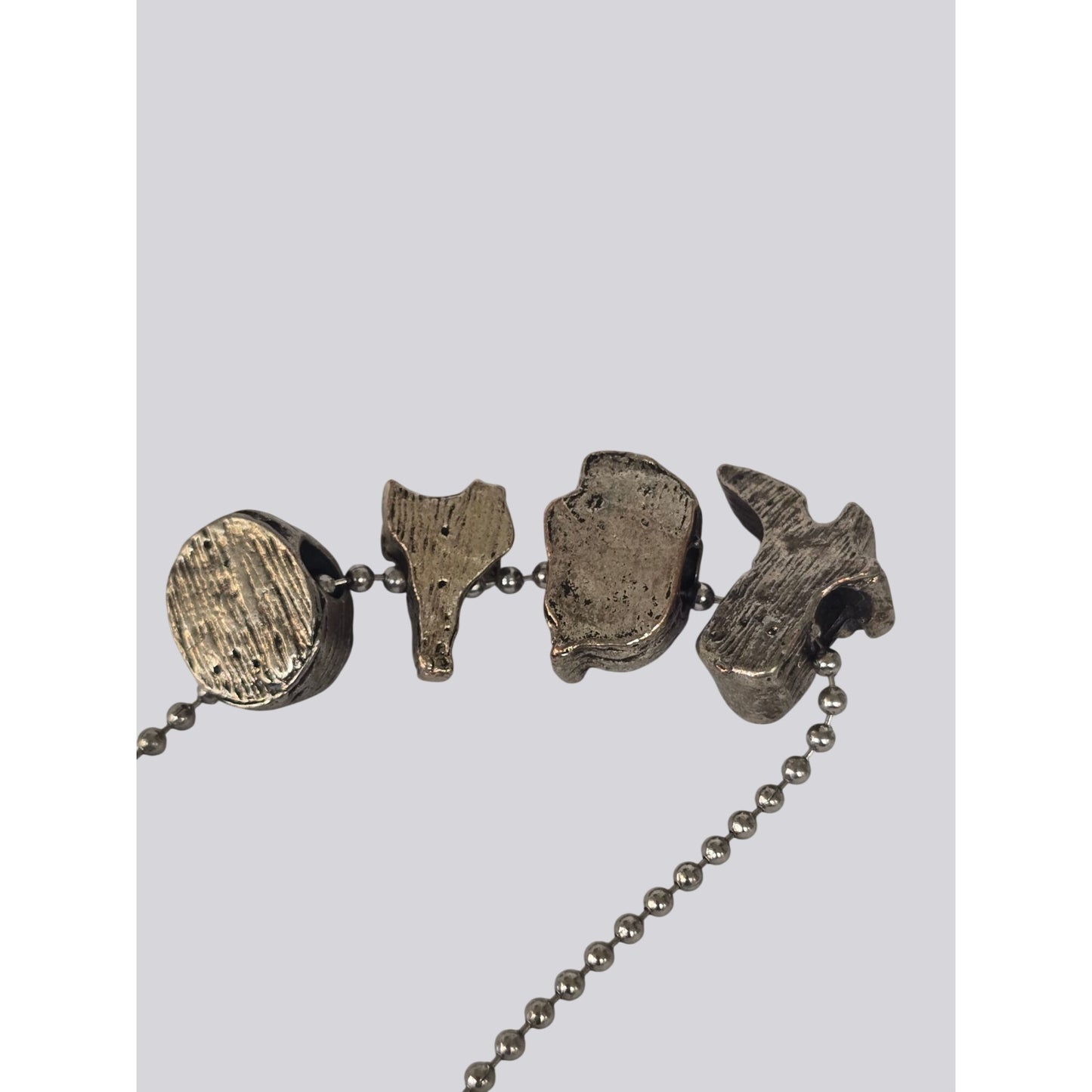 Western Charm Necklace Turquoise Accents – Horse, Boot, Saddle Hat – Ball Chain