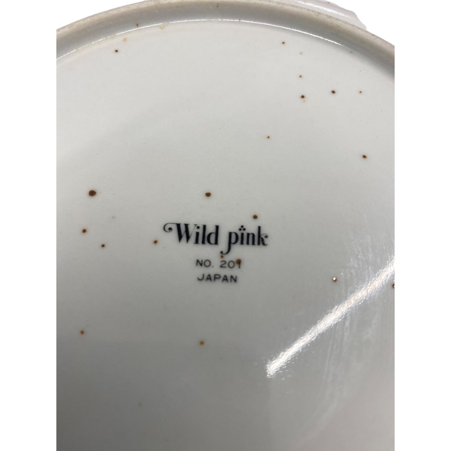 Set Of 2 Floral Print Plates Wild Pink & Violet No. 201 & 202 Japan Vintage