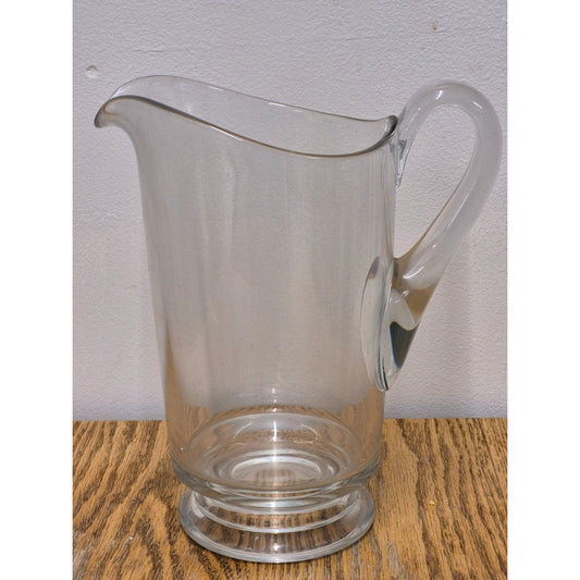 Clear Glass Pitcher With Elegant Handle & Spout