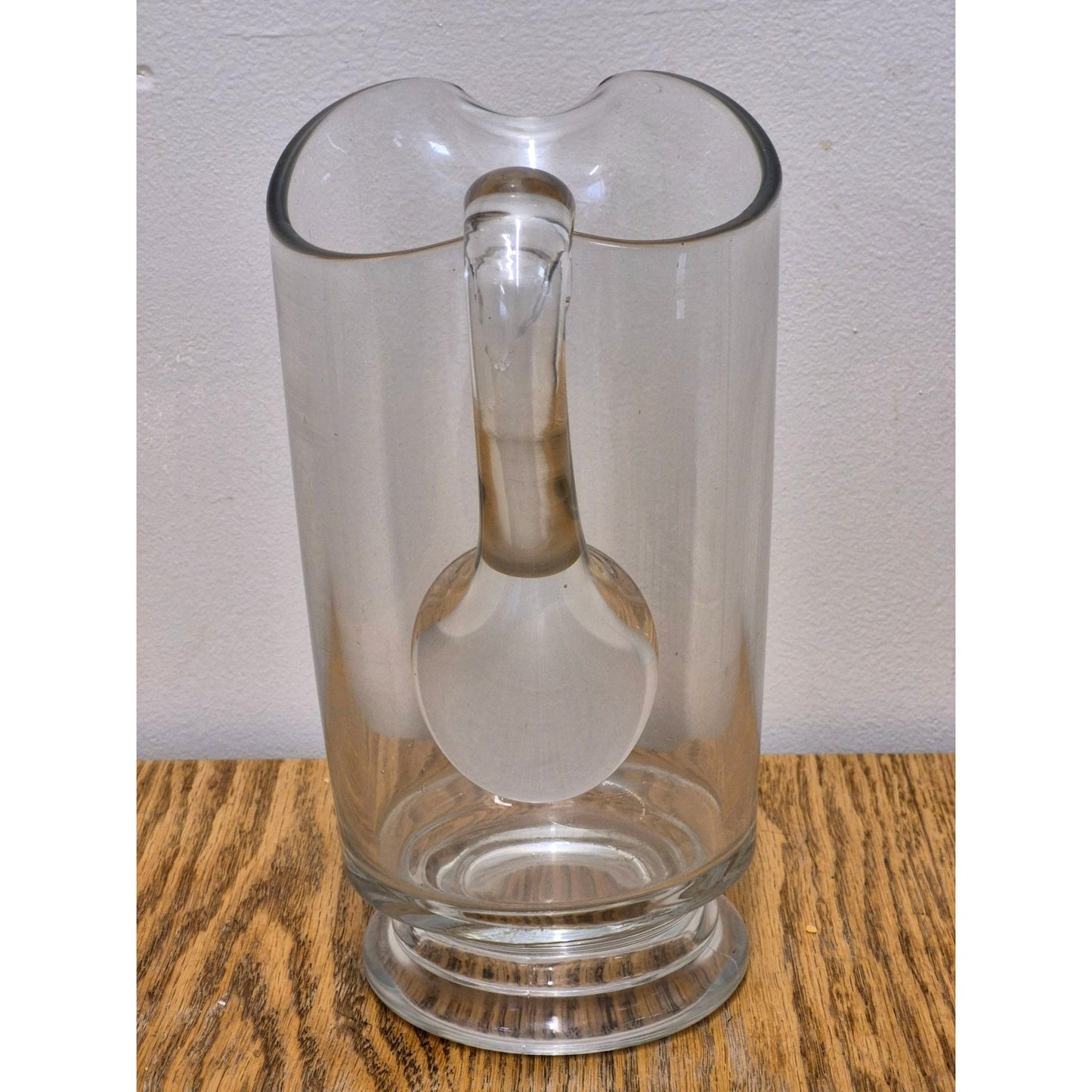Clear Glass Pitcher With Elegant Handle & Spout