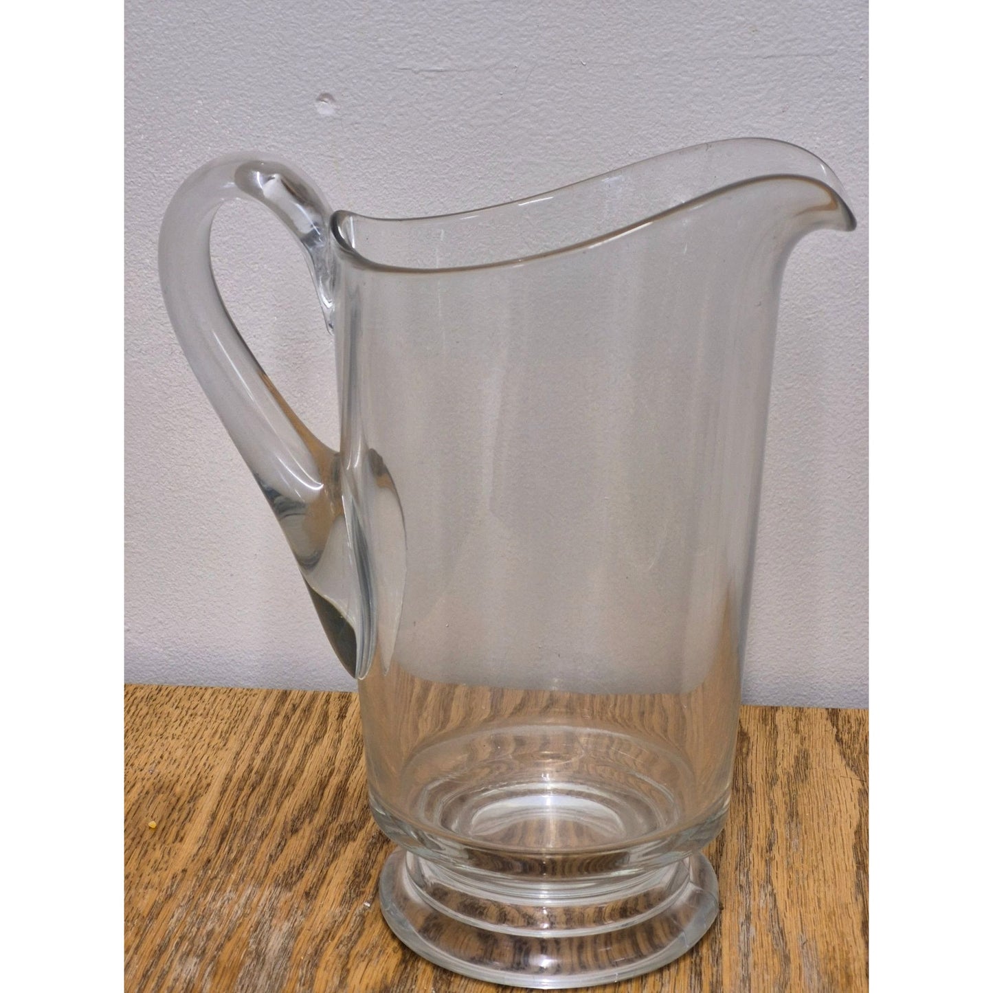 Clear Glass Pitcher With Elegant Handle & Spout