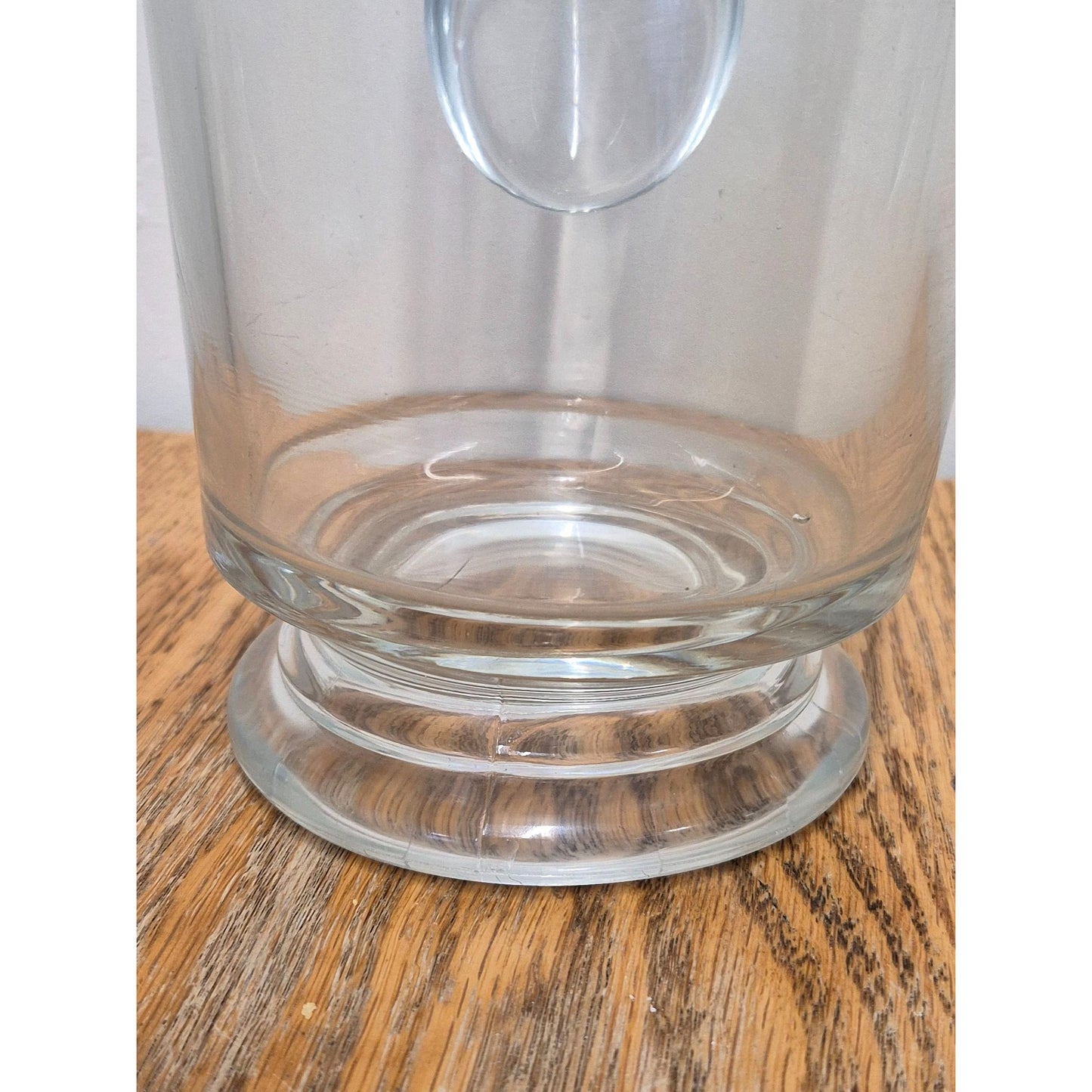 Clear Glass Pitcher With Elegant Handle & Spout