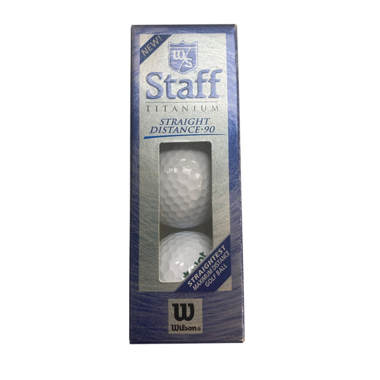 Wilson Staff Titanium Straight Distance 90 Golf Balls For Maximum Distance & Control - New In Box