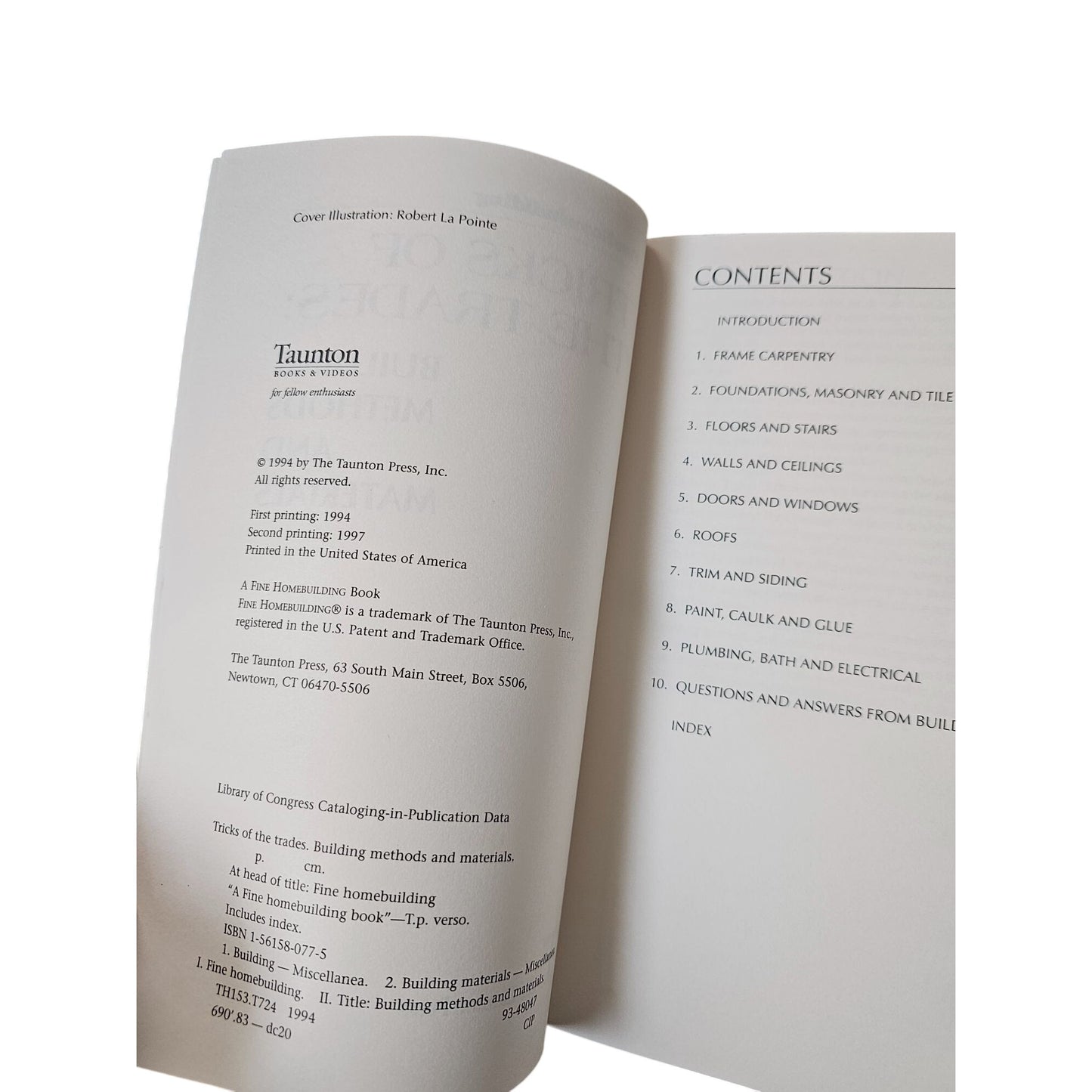 Fine Homebuilding "Tricks Of The Trades: Building Methods And Materials" Book