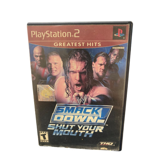 WWE SmackDown! Shut Your Mouth PlayStation 2 Game - Greatest Hits Edition With Case & Manual