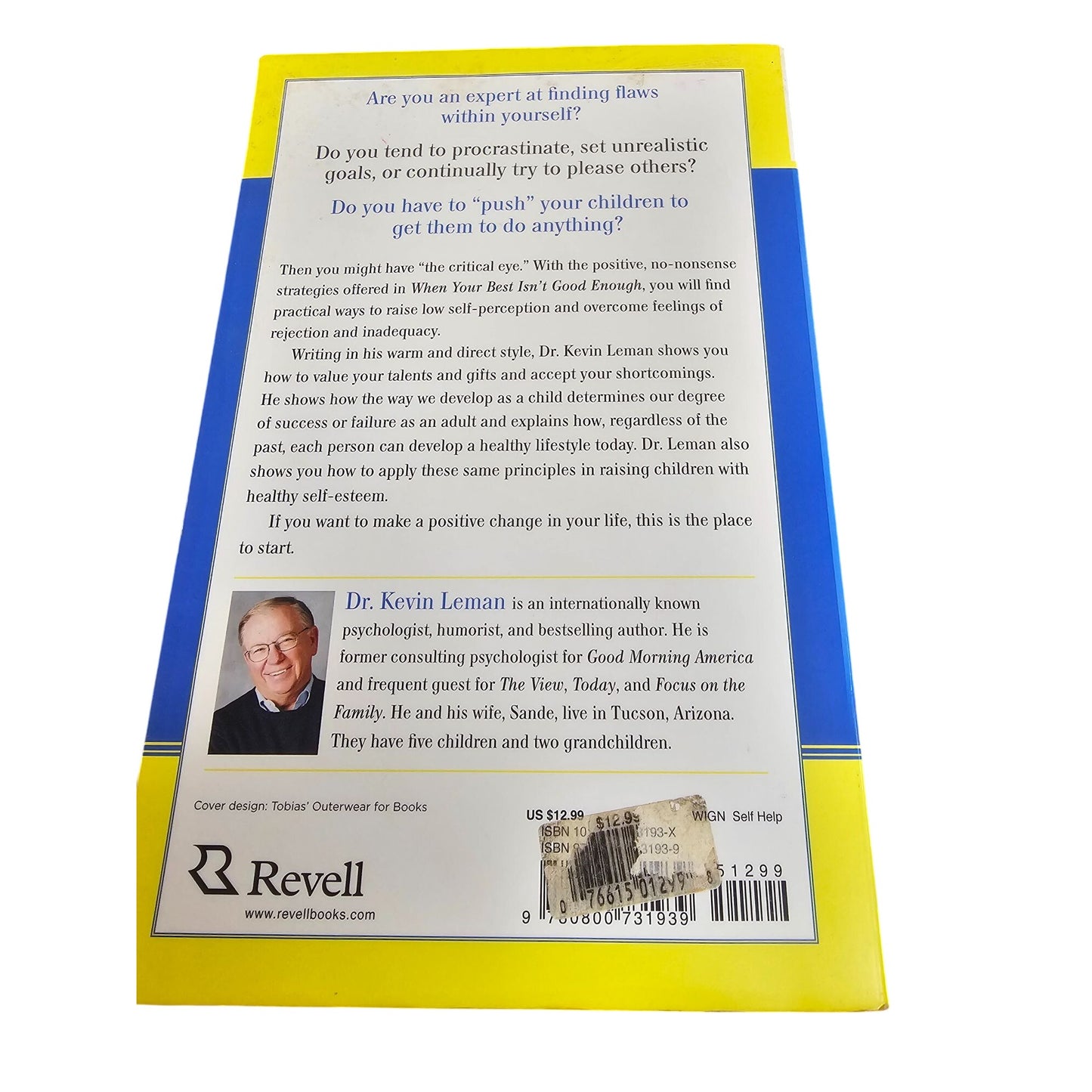 When Your Best Isnt Good Enough By Dr. Kevin Leman Paperback 2007 Self-Help Book