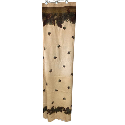 Blonder Home Accents Pinecone Pattern Polyester Shower Curtain Panel 84" Long Beige & Brown