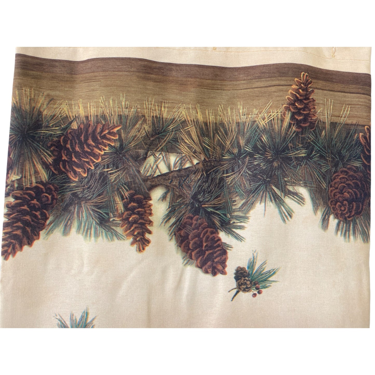 Blonder Home Accents Pinecone Pattern Polyester Shower Curtain Panel 84" Long Beige & Brown
