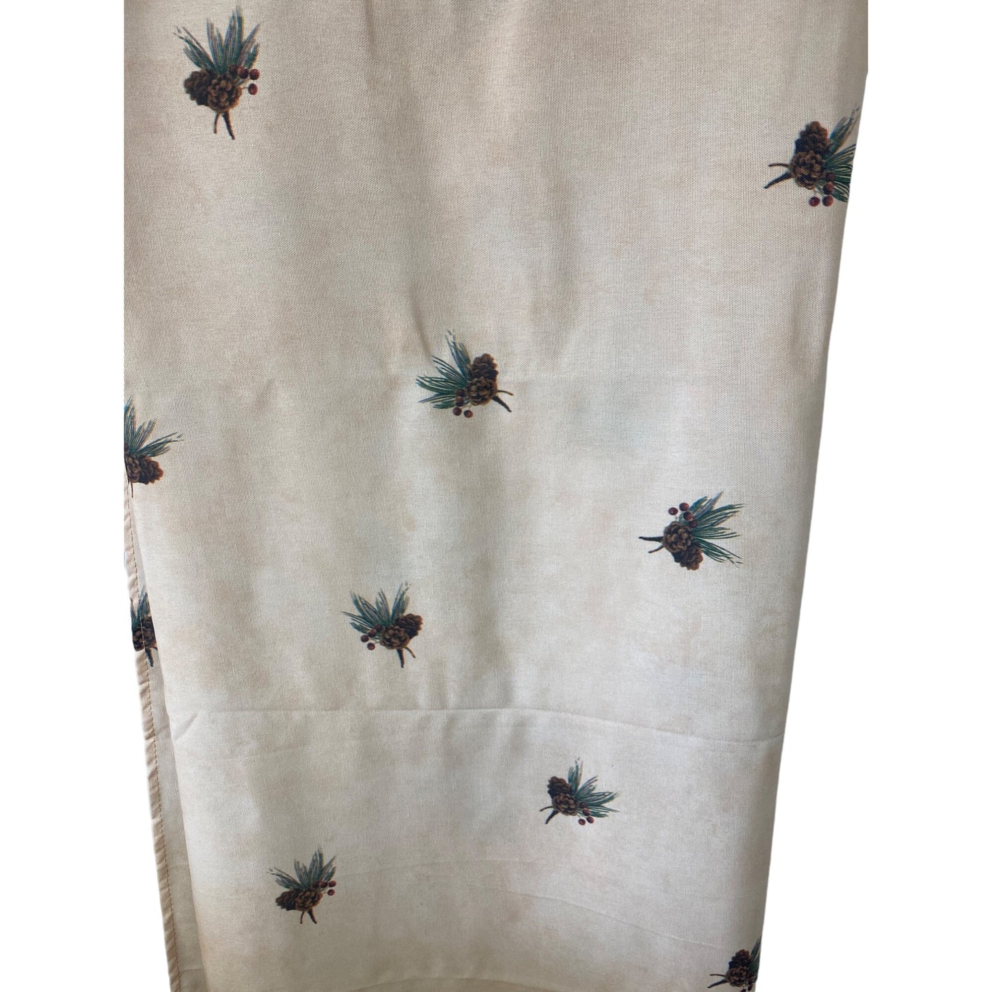 Blonder Home Accents Pinecone Pattern Polyester Shower Curtain Panel 84" Long Beige & Brown