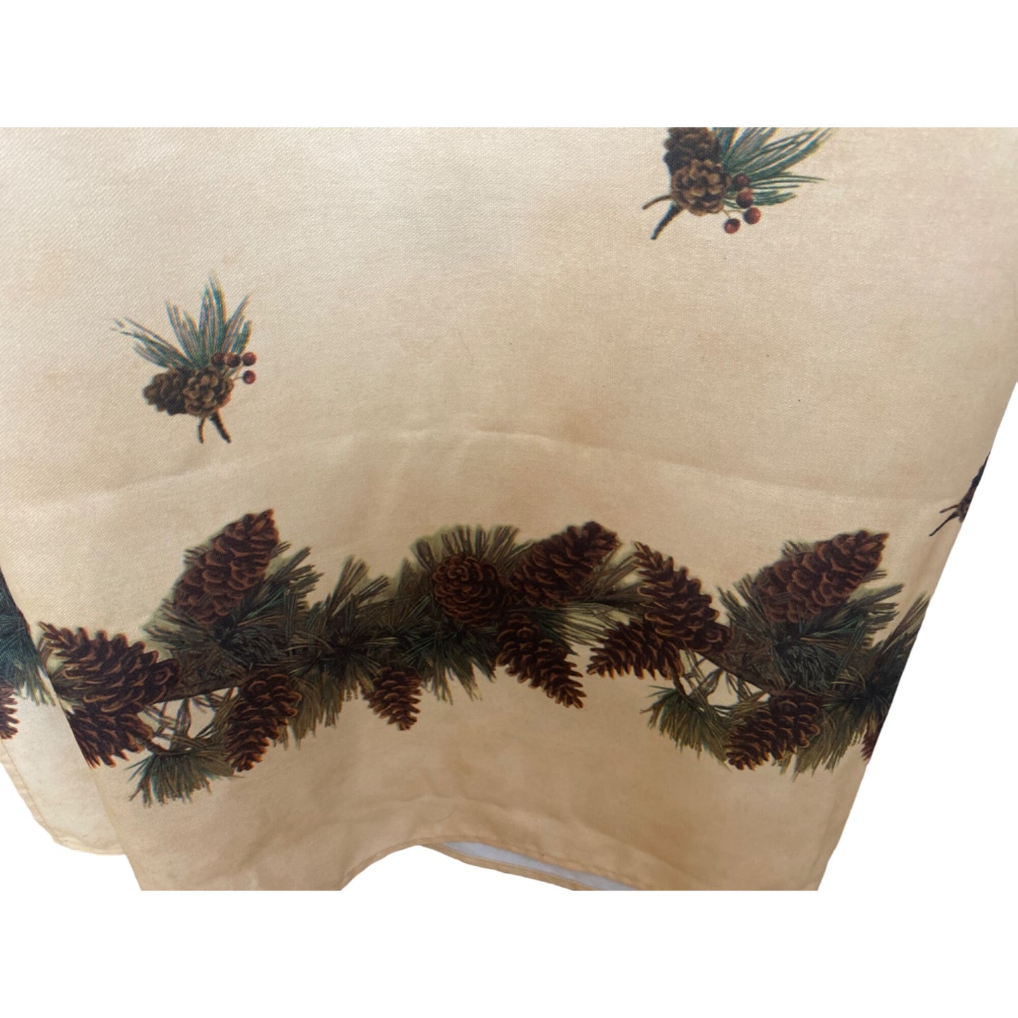 Blonder Home Accents Pinecone Pattern Polyester Shower Curtain Panel 84" Long Beige & Brown