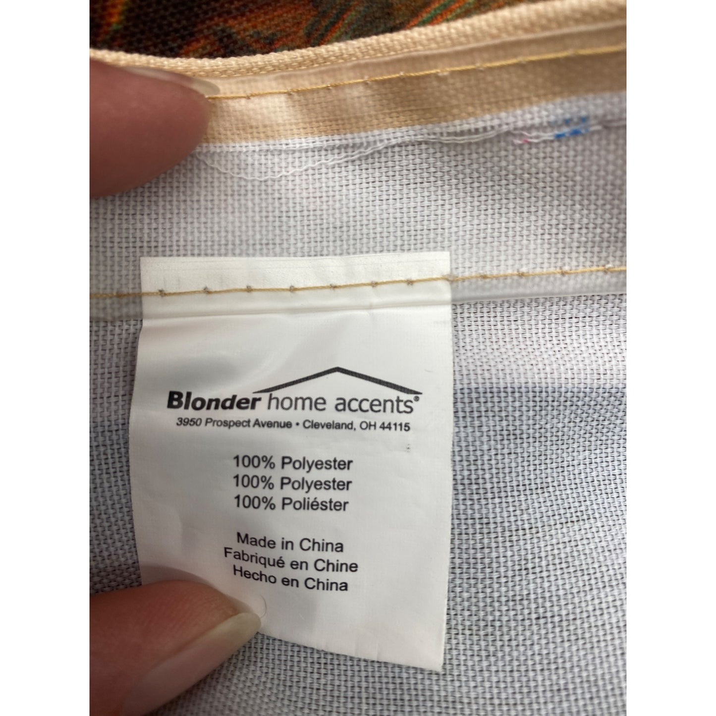 Blonder Home Accents Pinecone Pattern Polyester Shower Curtain Panel 84" Long Beige & Brown