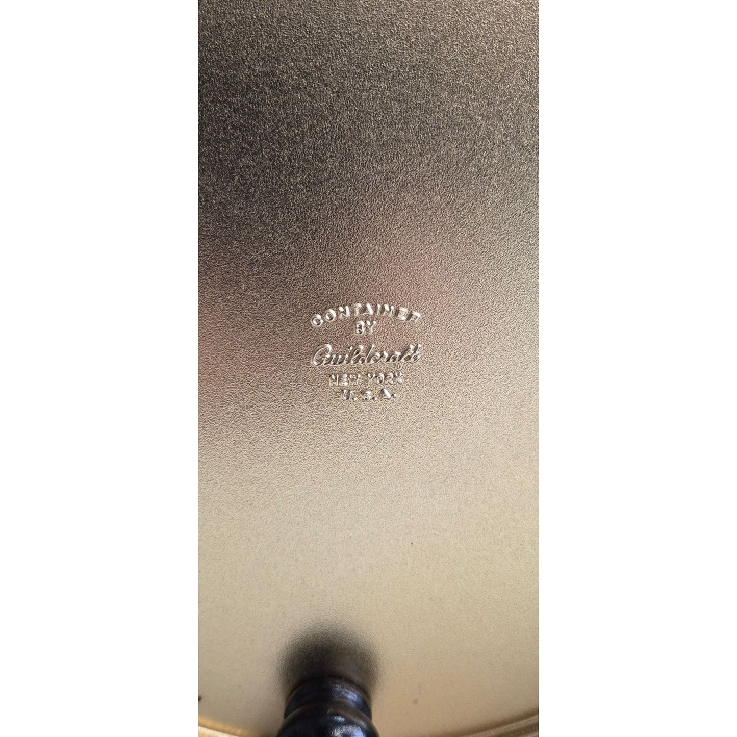 Vintage Gilded Gold Metal Storage Tin