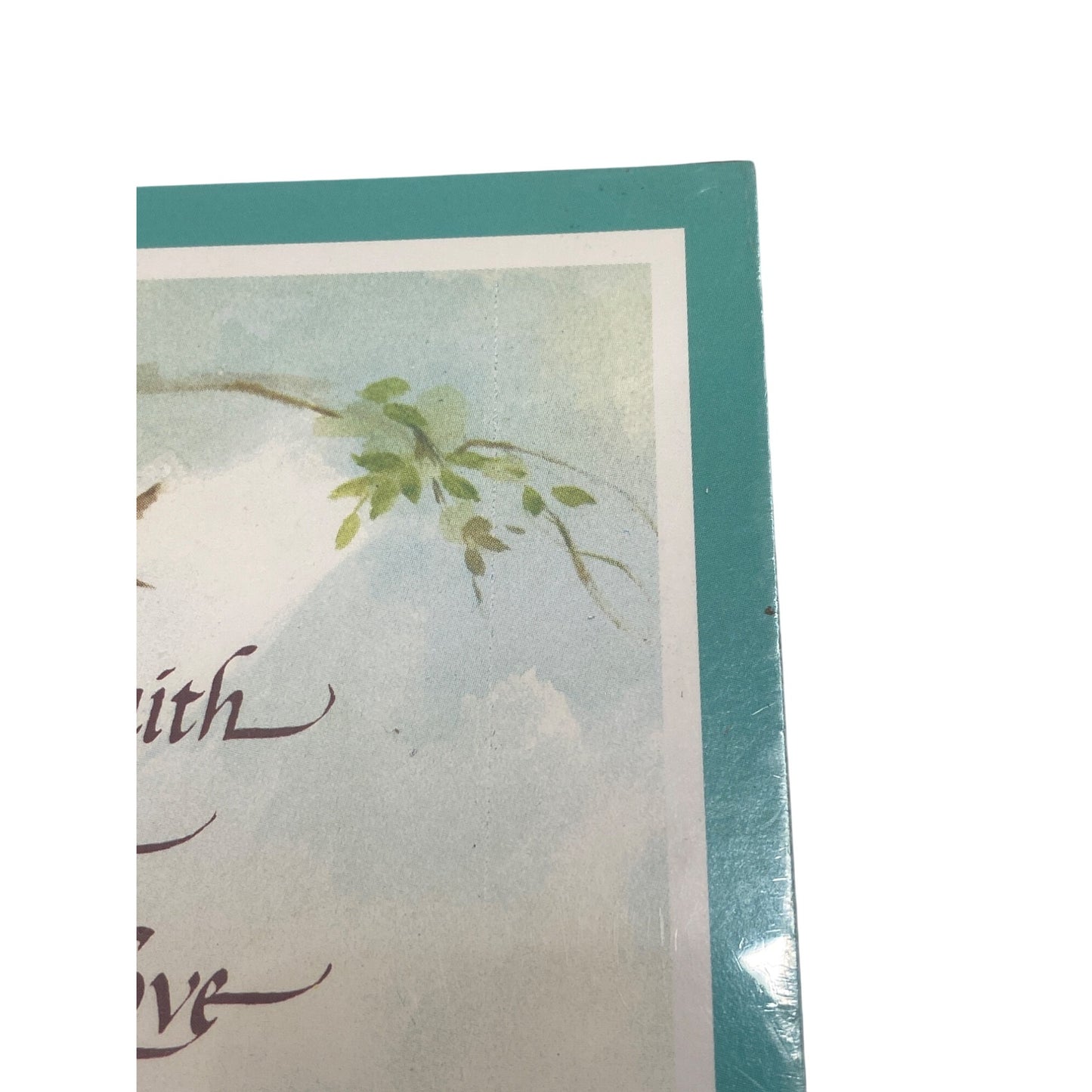 Vintage 1993 Stapco Inspirational Wall Art Print With Religious Quote & Scenic Design