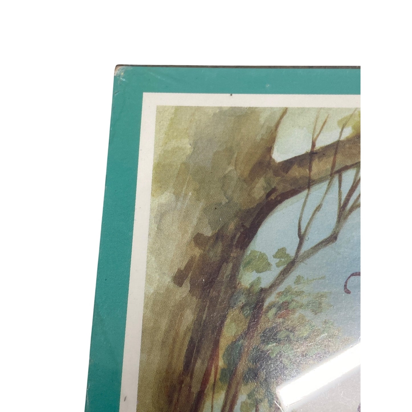 Vintage 1993 Stapco Inspirational Wall Art Print With Religious Quote & Scenic Design