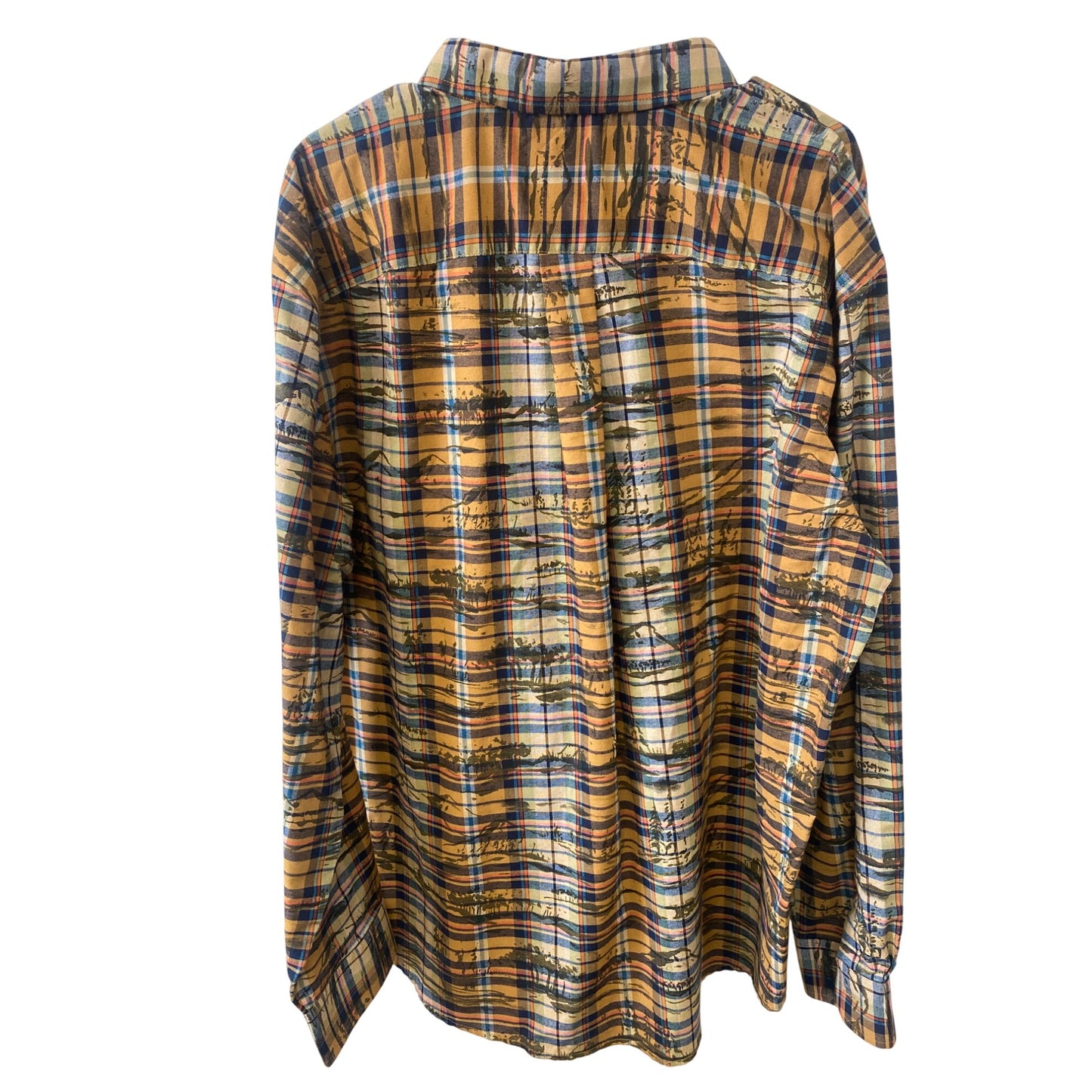 St Johns Bay Comfort Stretch Plaid Shirt XXL Mens Cotton/Polyester Blend