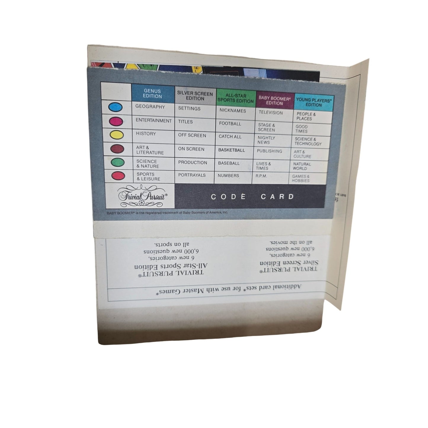 Trivial Pursuit Young Players Edition Card Set