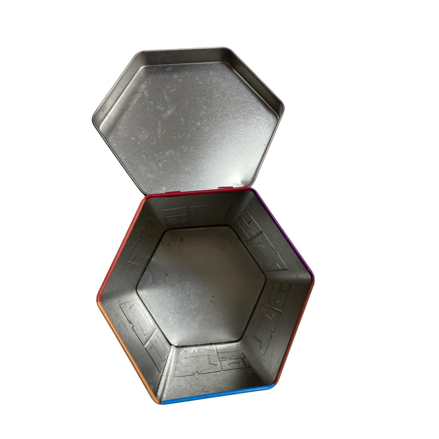 Girl Scouts Hexagonal Tin Box With Colorful Design & Emblems 2018