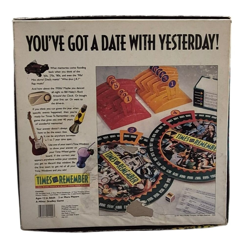 Times To Remember Trivia Board Game
