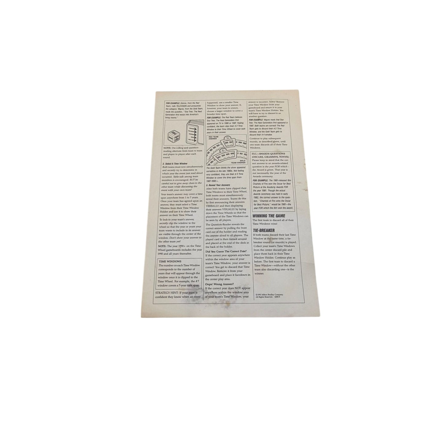 Times To Remember Trivia Board Game