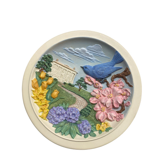 Decorative Avon 1994 Collectible Plate With Floral & Bird