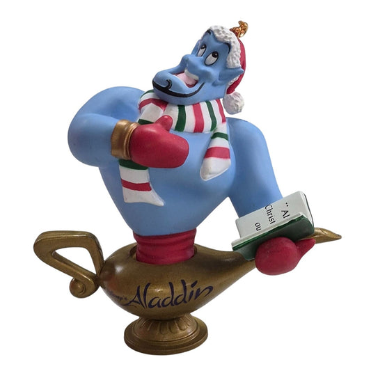 Disney Aladdin Genie Christmas Ornament Holding Book
