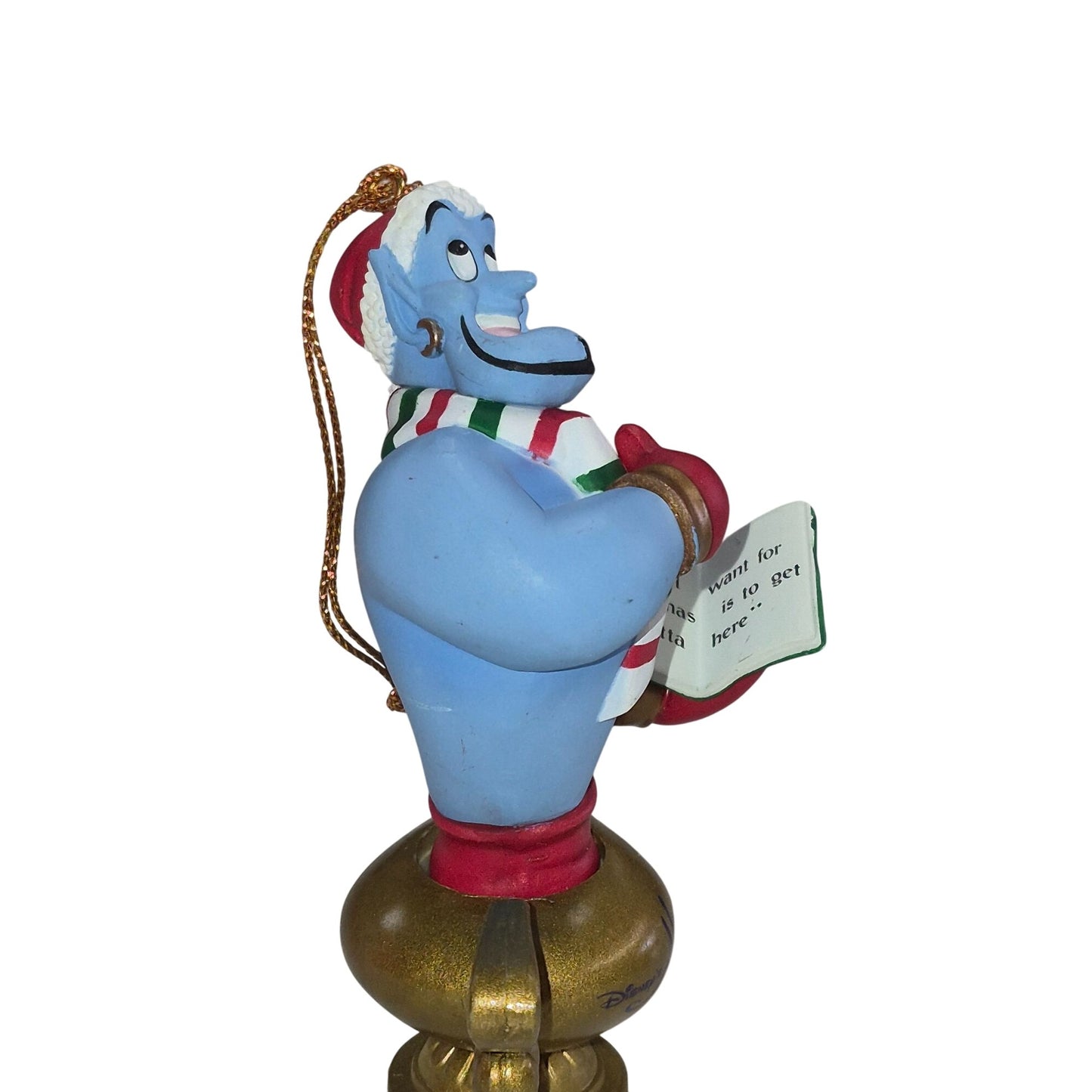 Disney Aladdin Genie Christmas Ornament Holding Book