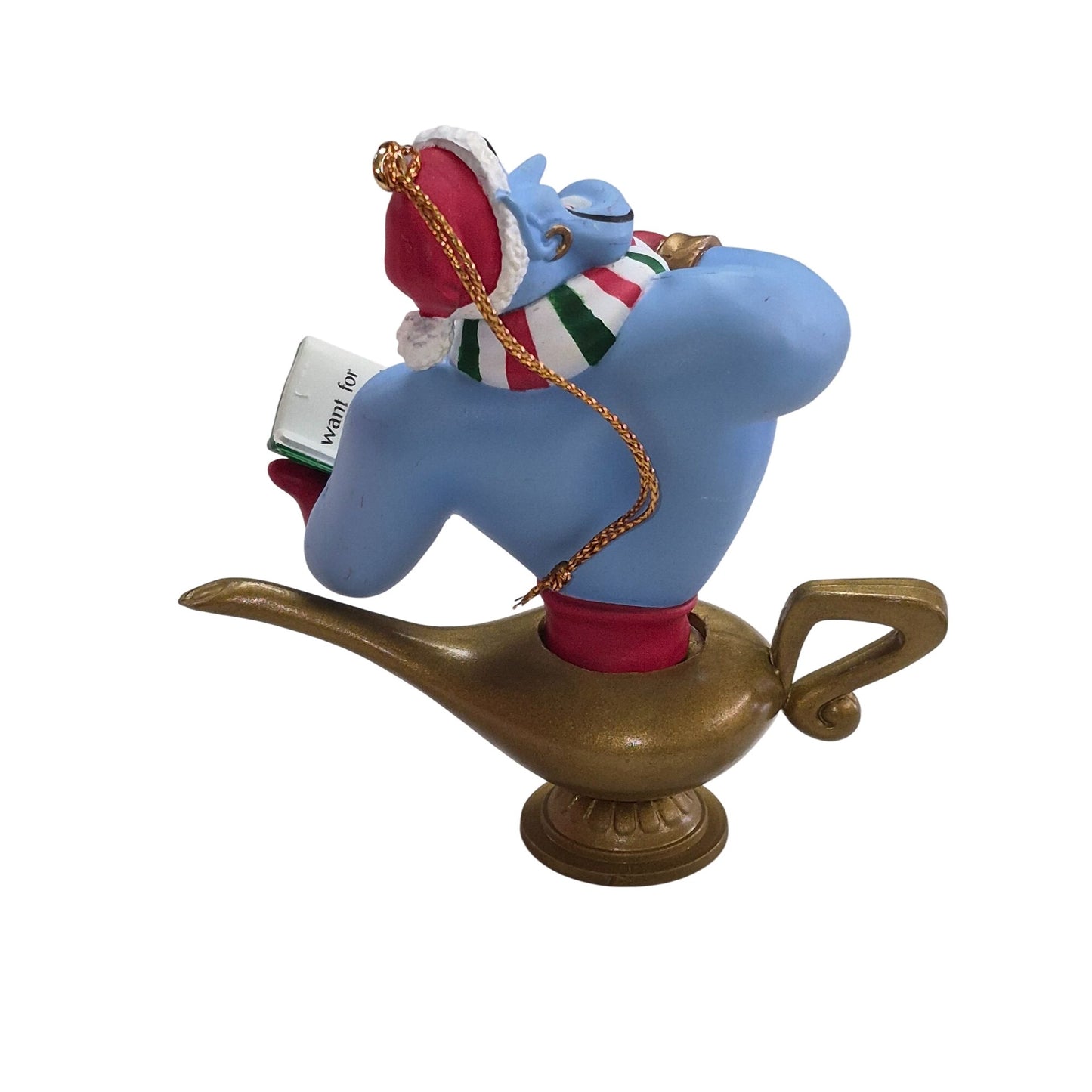 Disney Aladdin Genie Christmas Ornament Holding Book