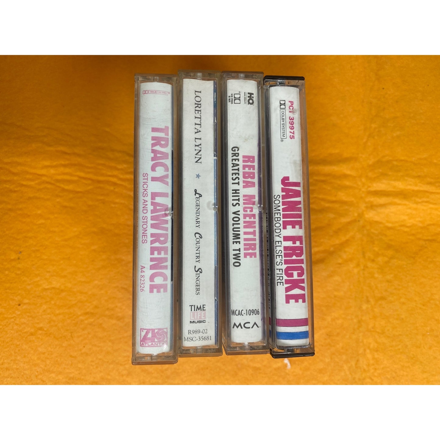 Vintage Country Music Cassette Collection: Tracy Lawrence Loretta Lynn Reba McEntire & Janie Fricke