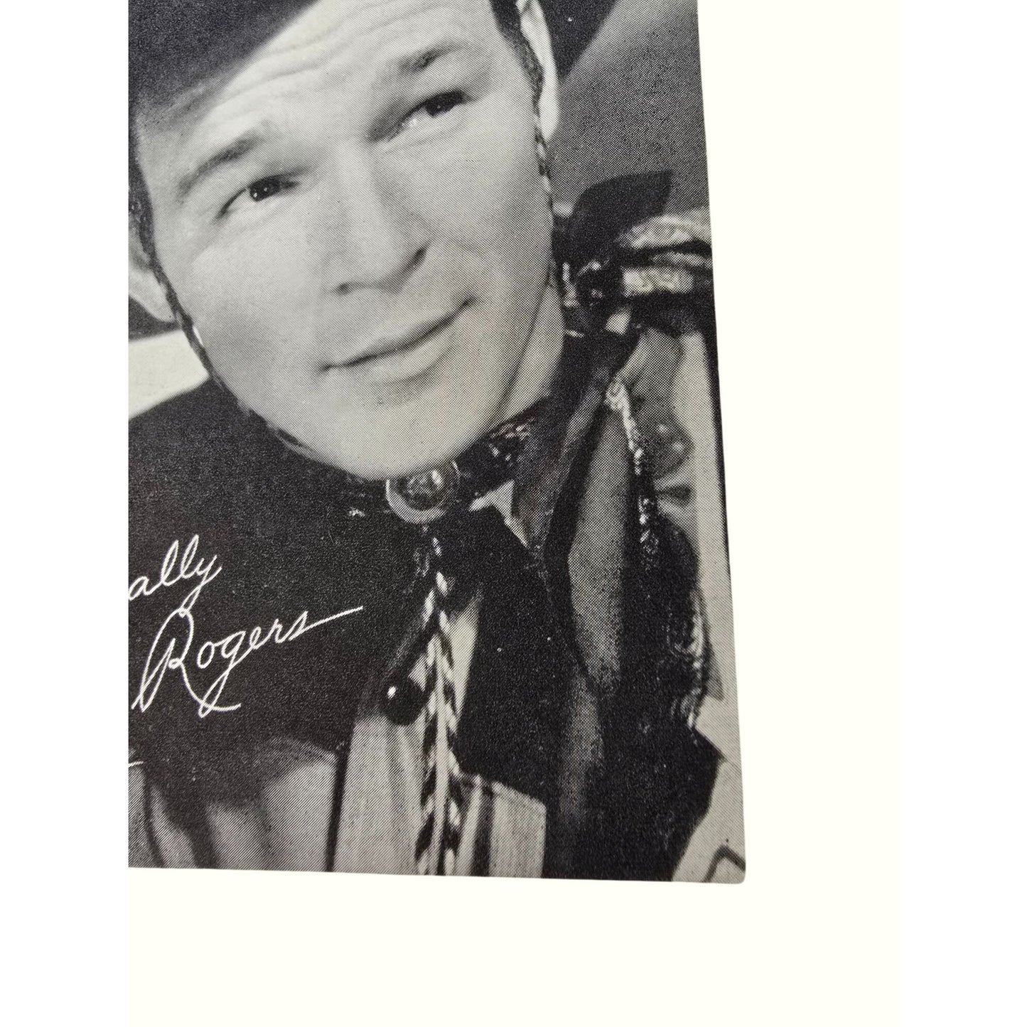Vintage Roy Rogers Black/White Postcard Photo Print Cowboy Portrait Made In U.S.A.