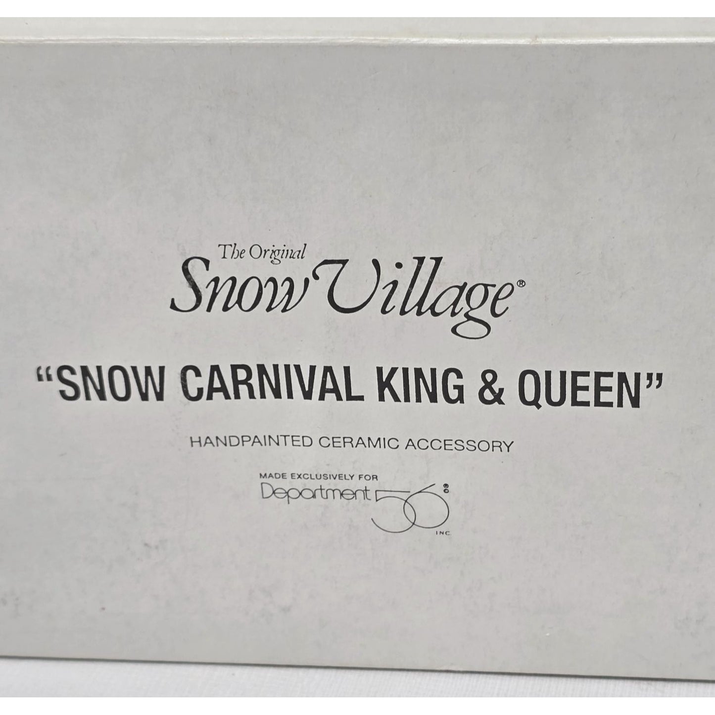 Department 56 Snow Village Carnival King & Queen Accessory