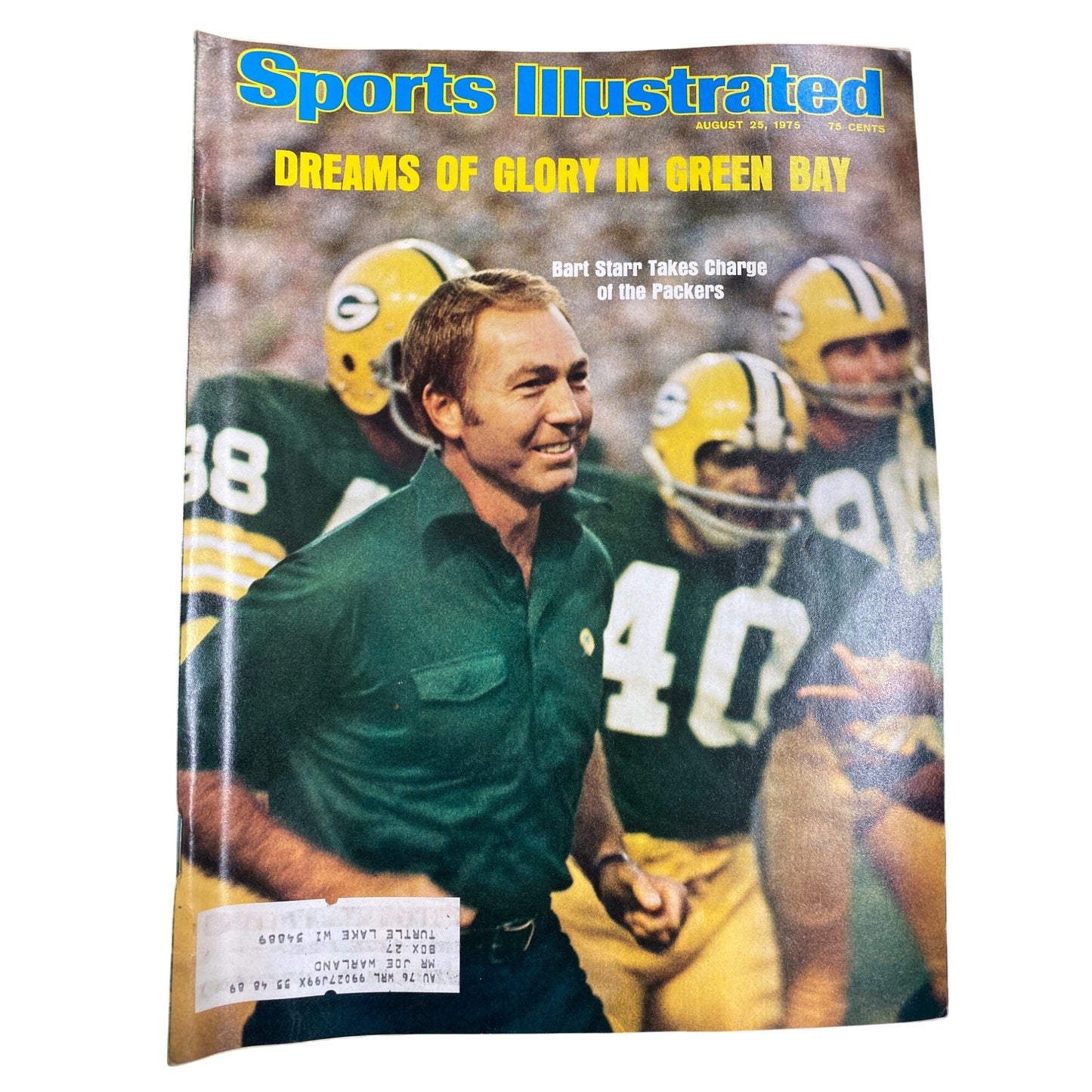 Sports Illustrated August 25 1975 Bart Starr Green Bay Packers Cover NFL Edition Vintage Magazine