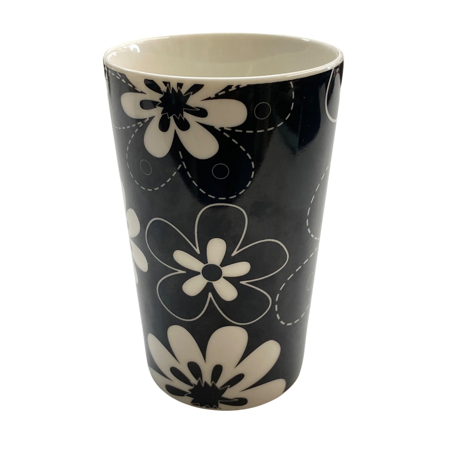 Maxwell & Williams Daisy May Fine China Mug Black & White Floral Pattern Dishwasher & Microwave Safe