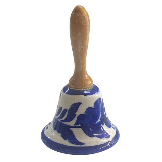 Hand-Painted Blue & White Ceramic Bell